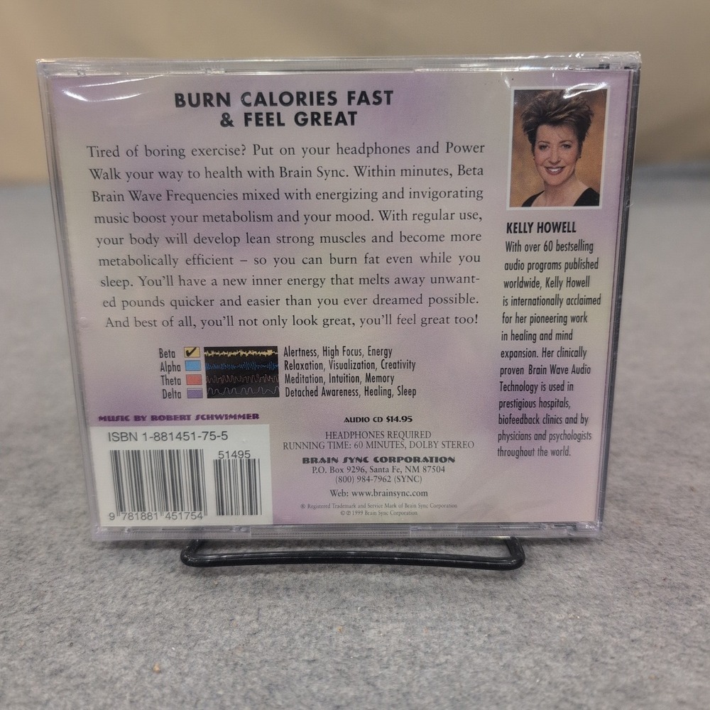 Brain Sync Power Walking Kelly Howell Audio CD Brain Wave Technology 1999 VG+ - Picture 2 of 2